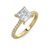 Hidden Halo Princess-Cut Engagement Ring